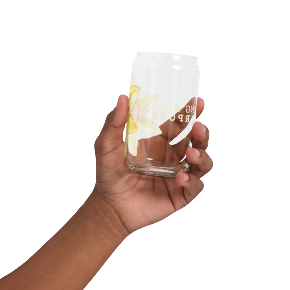 Living With Purpose Motivational Glass - Can-Shaped
